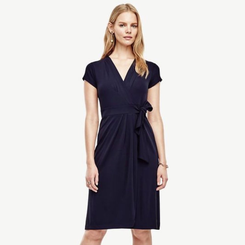 NWT Classic Pleated True Wrap Dress